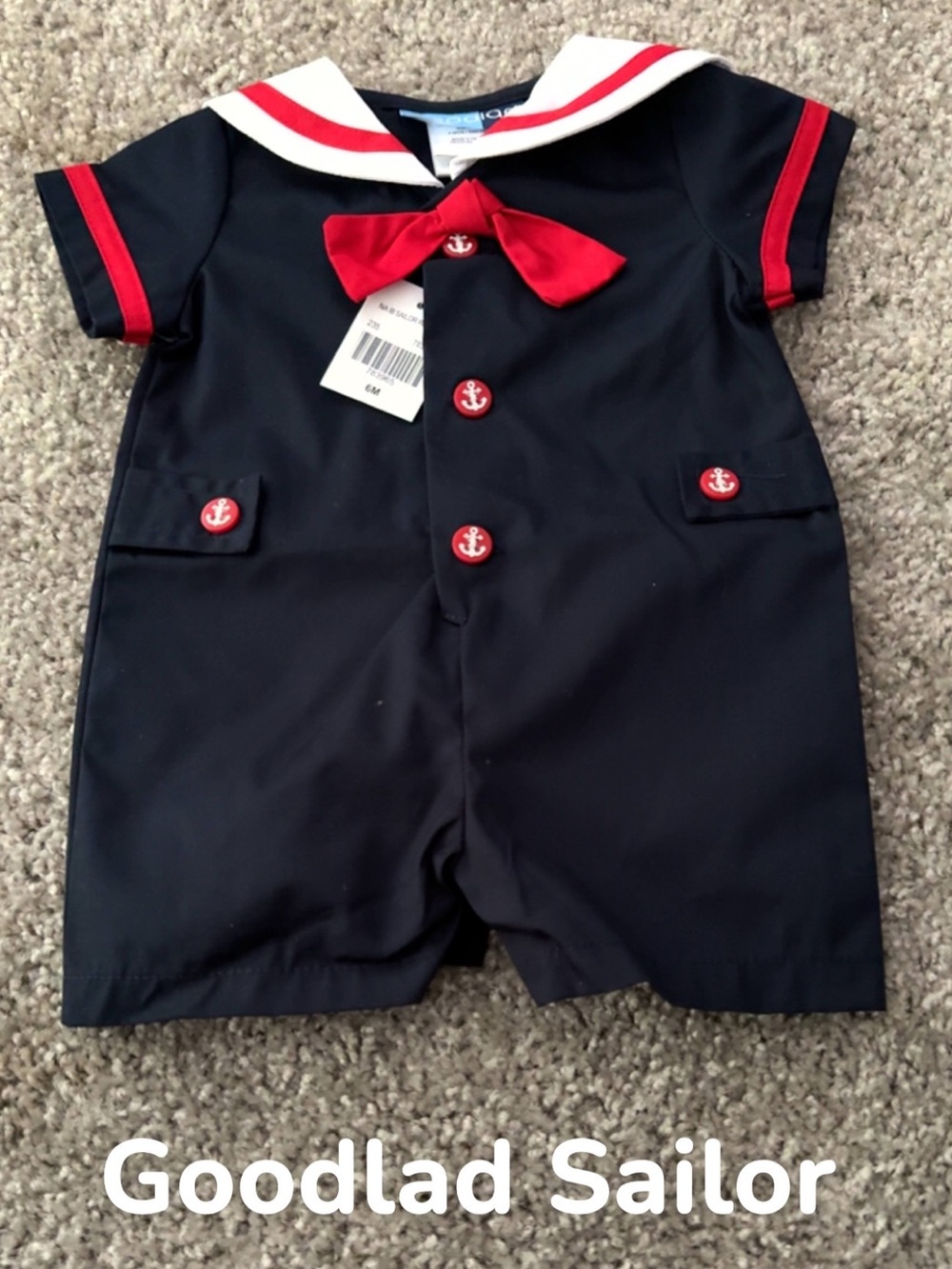 Good Lad Navy and Red Sailor One-Piece